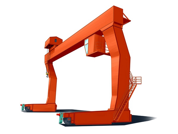 湖南益陽龍門吊廠家75噸雙梁包廂式貨場龍門吊