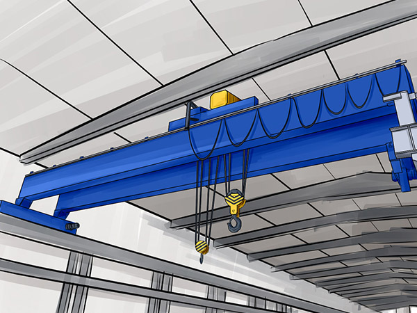 湖南懷化5噸行車行吊廠家10噸單梁行車回轉(zhuǎn)結(jié)構(gòu)